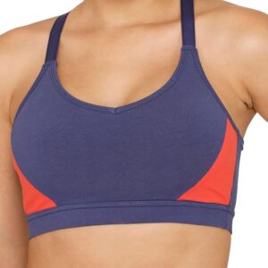 Zelocity sports bra for women with quick dry fabric and removable padding for gym and yoga workouts.